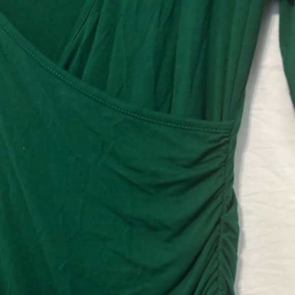 Chic Forest Green Long Sleeve Wrap Top - Picture 3 of 7